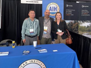 Jamil with Dr. Zhong Zhang and Laura Keefer at the AIH Booth during the 2023 SEDHYD Conference